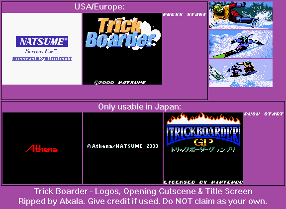 Trick Boarder - Logos, Opening Cutscene & Title Screen