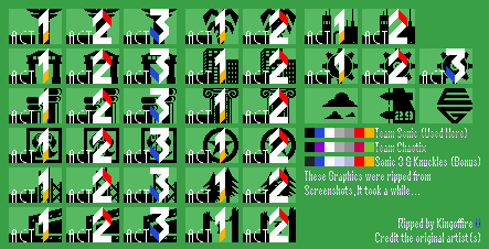 Sonic Classic Heroes (Hack) - Act Number Icons