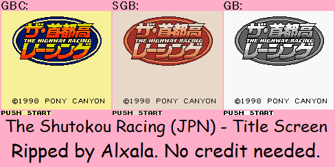 The Shutokou Racing (JPN) - Title Screen