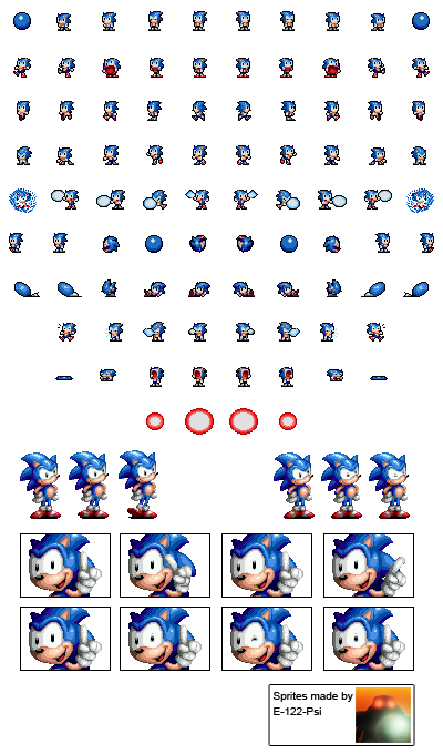 Sonic the Hedgehog Media Customs - Sonic (Mean Bean Machine-Style)