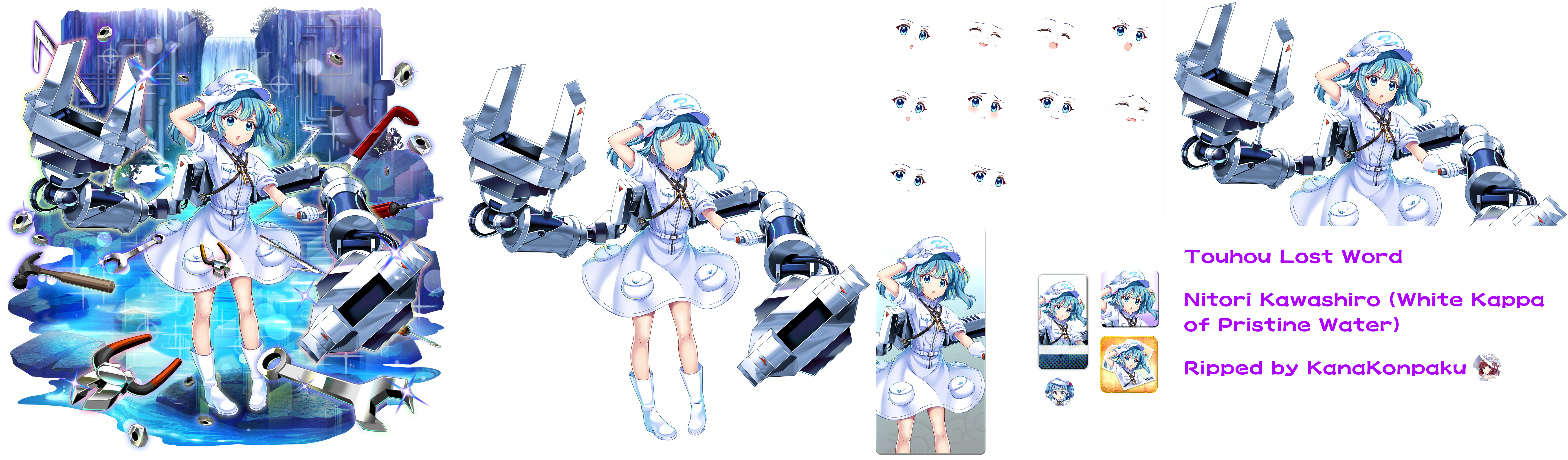 Touhou LostWord - Nitori Kawashiro (White Kappa of Pristine Water)