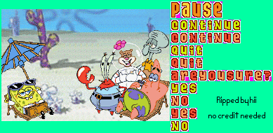 SpongeBob SquarePants: Atlantis Squarepantis - Pause Screen