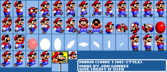 Mario Customs - Mario (Sonic 1 Master System-Style)