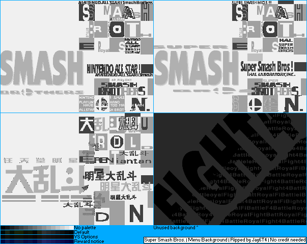 Super Smash Bros. - Menu Background