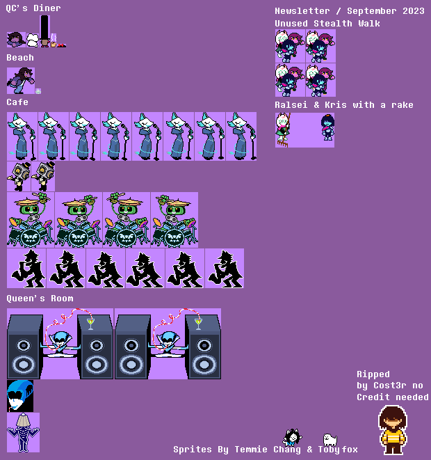 Deltarune - September 2022 & 2023 Status Update Sprites