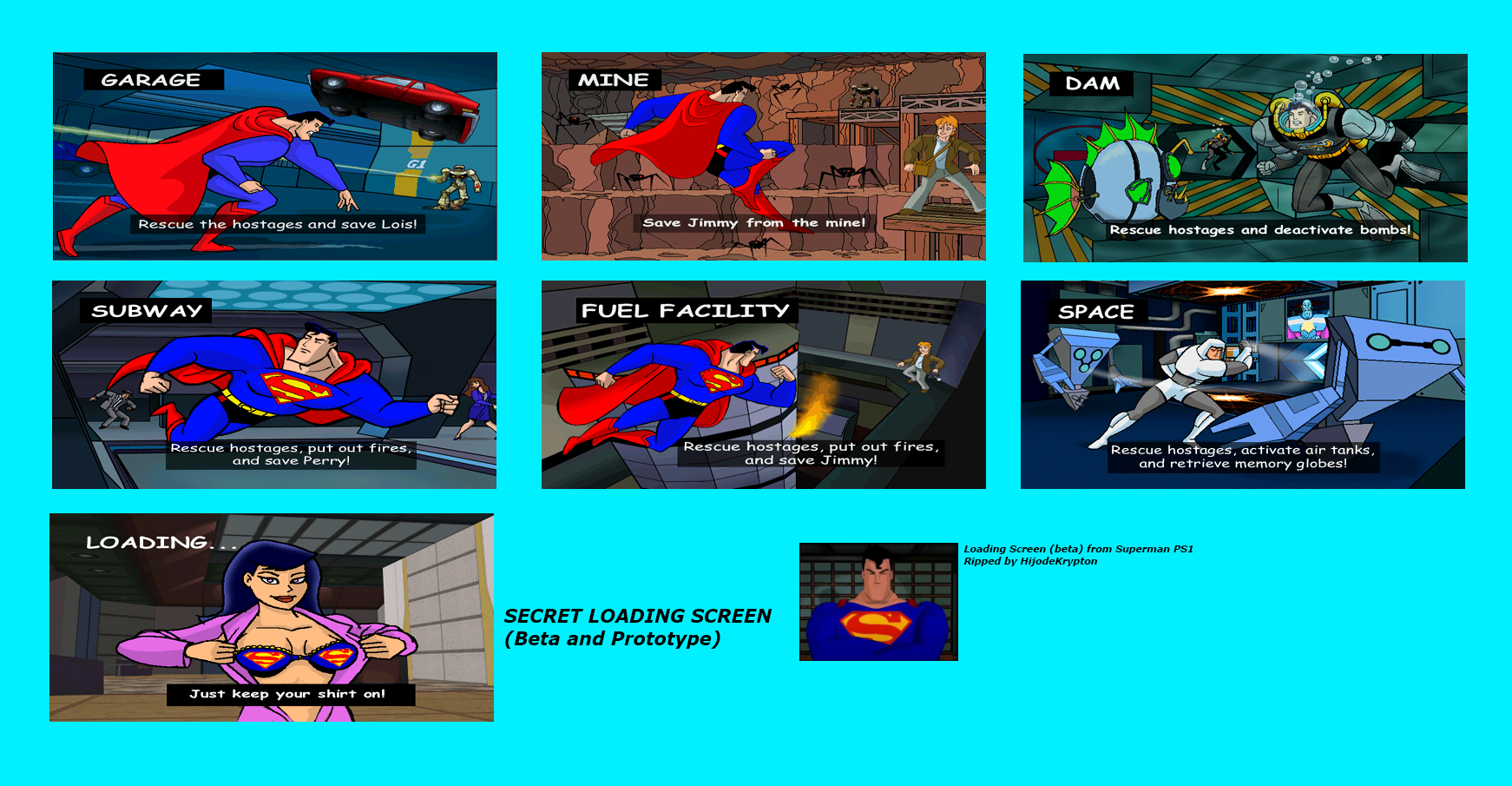 Superman (Prototype) - Loading Screens (Beta)