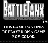 BattleTanx - Game Boy Error Message