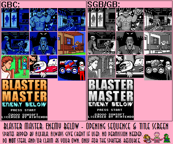 Blaster Master: Enemy Below - Opening Sequence & Title Screen