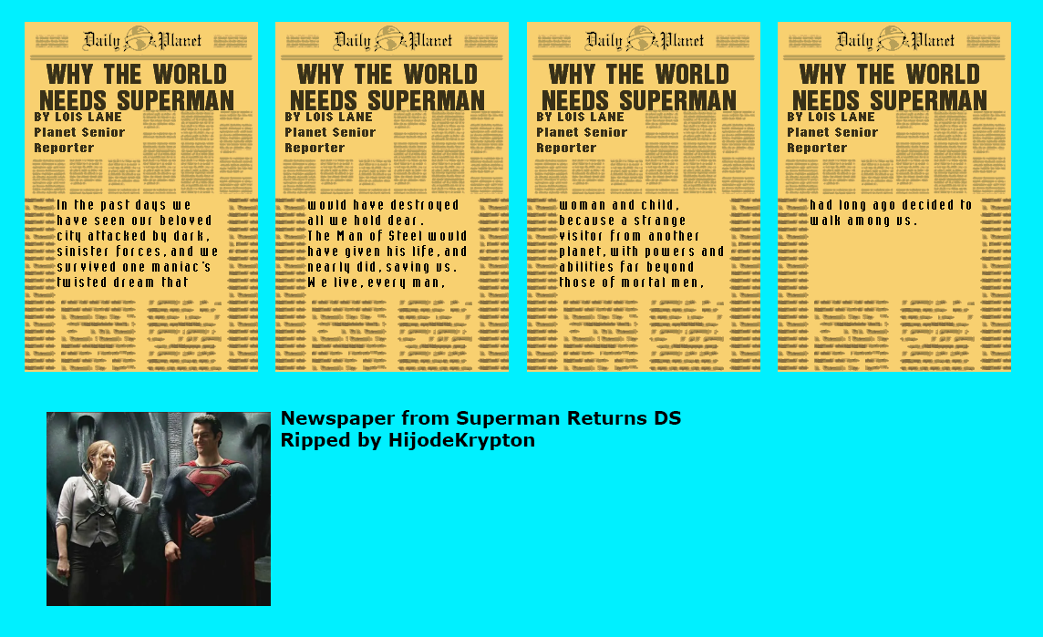 Superman Returns - Newspaper