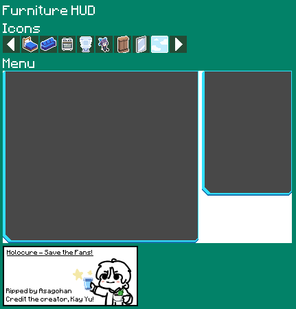 HoloCure - Save the Fans! - Furniture - Menu