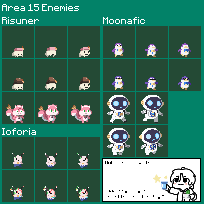 HoloCure - Save the Fans! - Area 15 Enemies (ID Gen1)