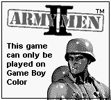 Army Men II - Game Boy Error Message