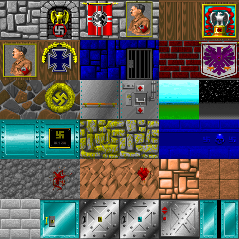 The Spriters Resource - Full Sheet View - Wolfenstein 3D - Walls