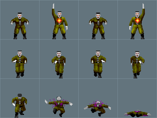 The Spriters Resource - Full Sheet View - Wolfenstein 3D - Mutant