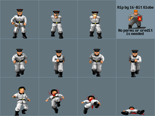 The Spriters Resource - Full Sheet View - Wolfenstein 3D - Officer