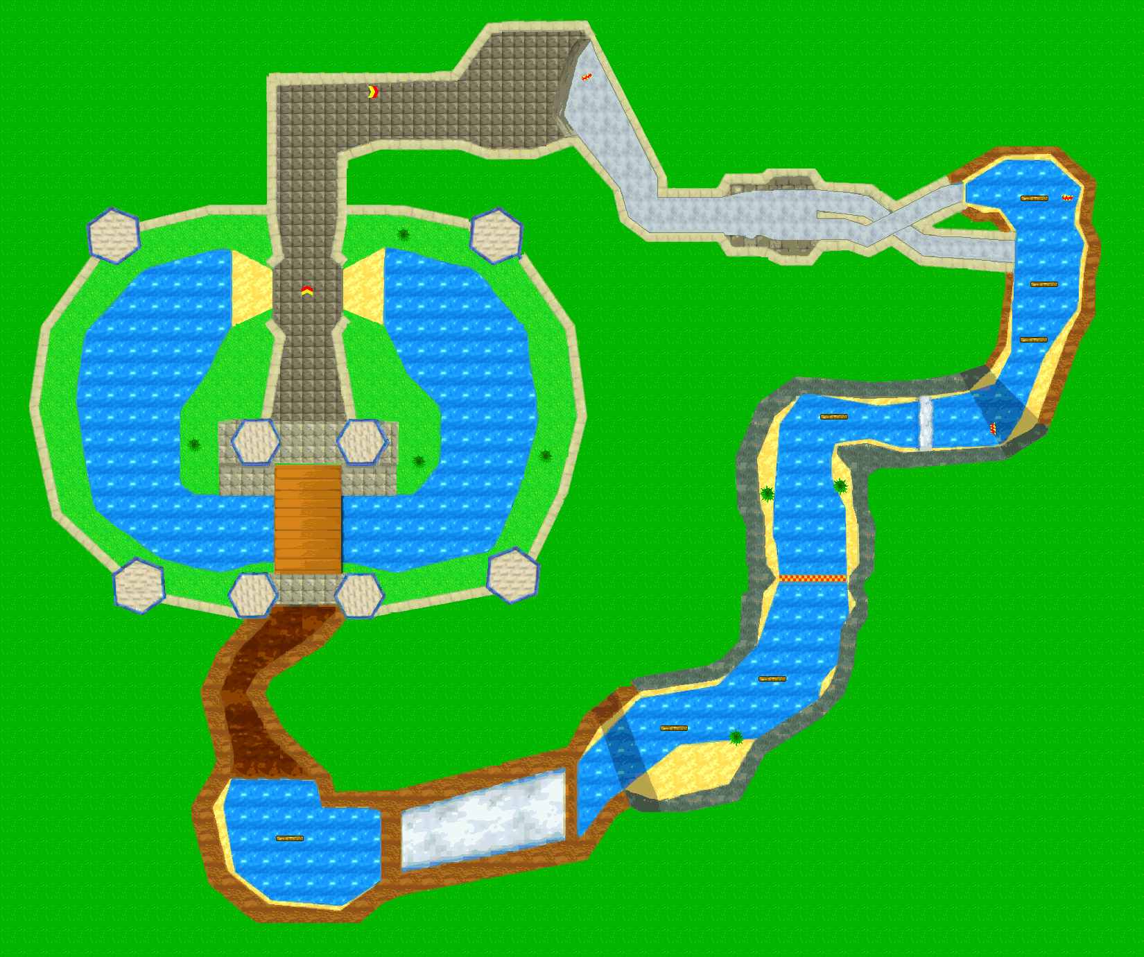 Diddy Kong Racing DS - Boulder Canyon Minimap