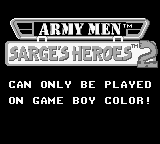 Army Men: Sarge's Heroes 2 - Game Boy Error Message