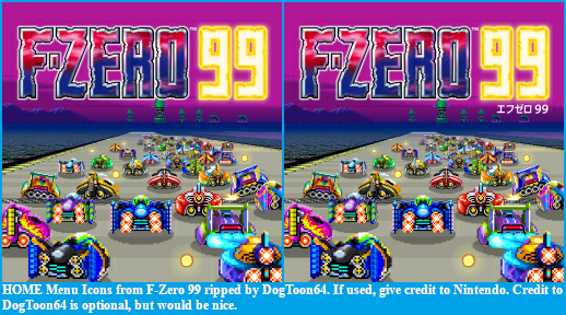 F-Zero 99 - HOME Menu Icons