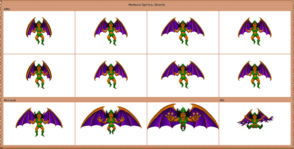 Might and Magic: World of Xeen (DOS) - Medusa Sprite