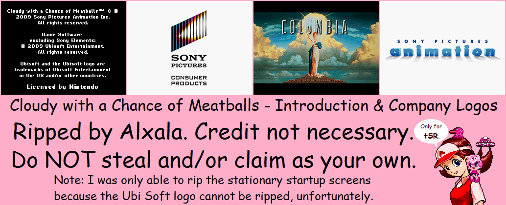 Cloudy with a Chance of Meatballs - Introduction & Company Logos
