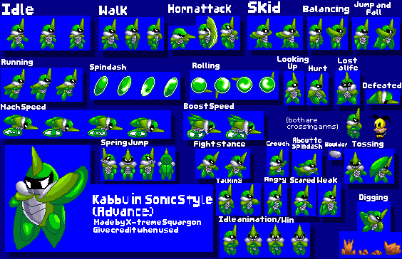 Bug Fables Customs - Kabbu (Sonic Advance-Style)