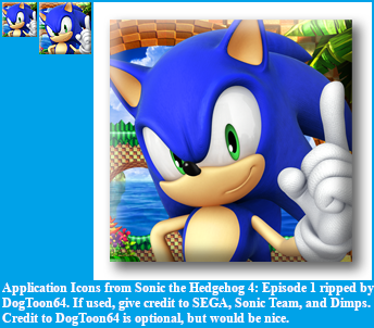 Sonic the Hedgehog 4: Episode I - Application Icons