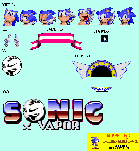 Sonic x Vapor - Title Screen
