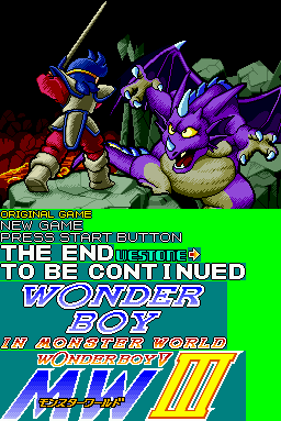 Wonder Boy in Monster World - Title Screen
