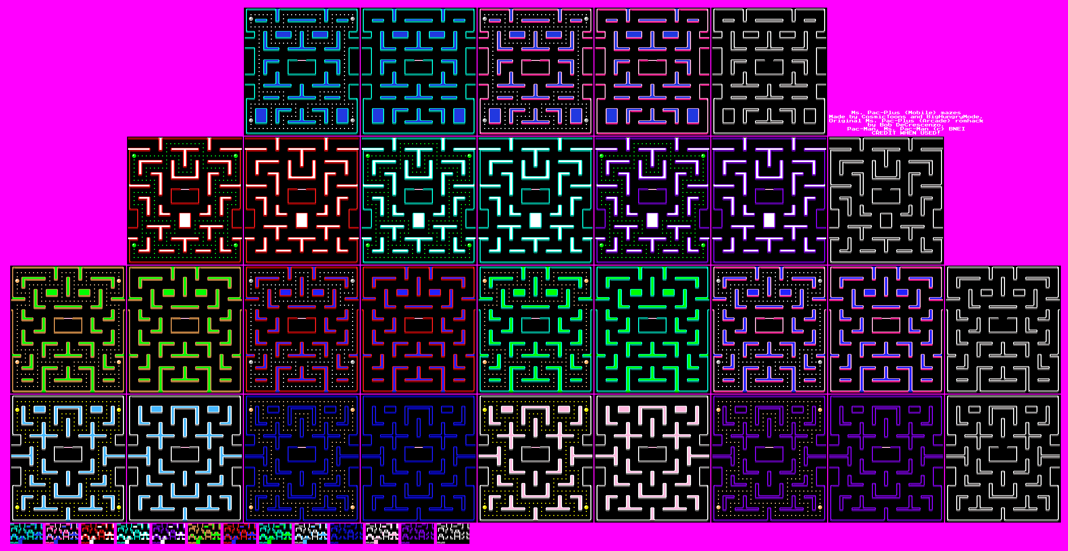 Pac-Man Customs - Ms. Pac-Plus Mazes (Mobile)