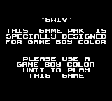 S.W.I.V. - Game Boy Error Message