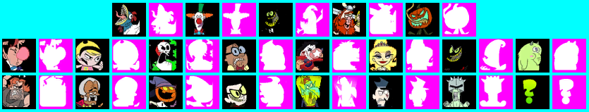 The Grim Adventures of Billy & Mandy - Character Select Icons
