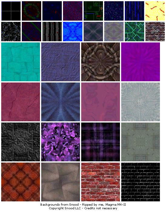 Snood - Backgrounds
