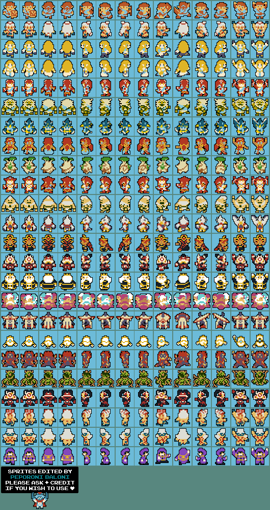 Age of Calamity Characters (Hyrule Warriors Mini-Sprite Style)