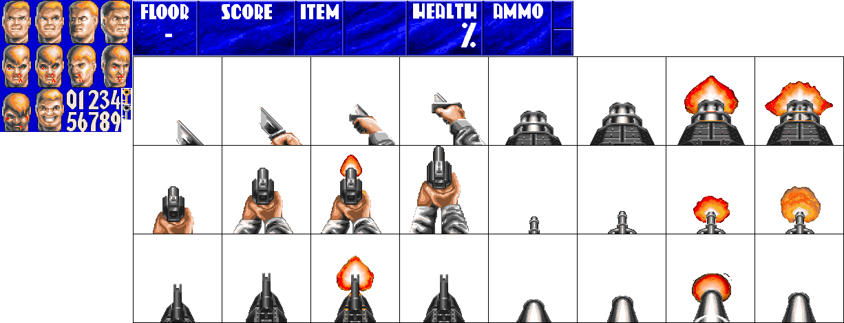 The Spriters Resource - Full Sheet View - Wolfenstein 3D (Macintosh ...