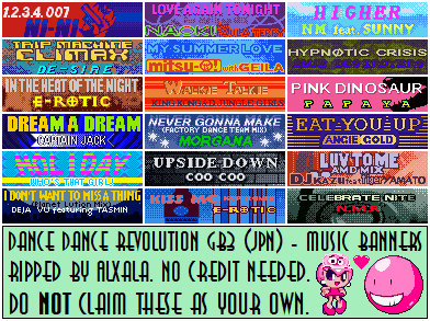 Dance Dance Revolution GB3 (JPN) - Music Banners