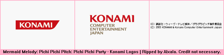 Mermaid Melody Pichi Pichi Pitch: Pichi Pichi Party - Konami Logos