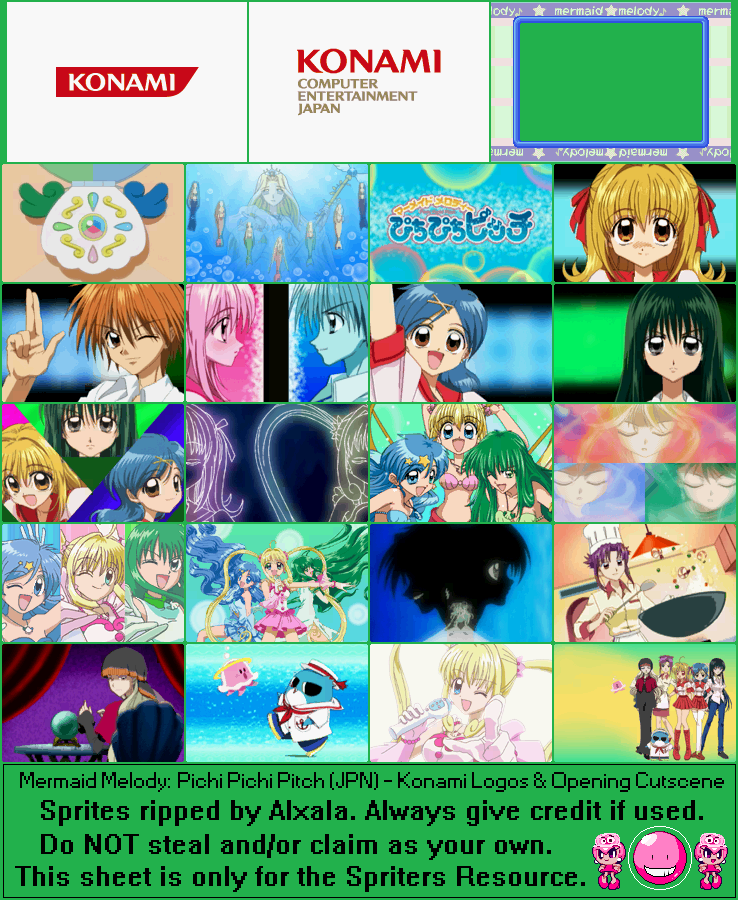 Mermaid Melody Pichi Pichi Pitch - Konami Logos & Opening Cutscene