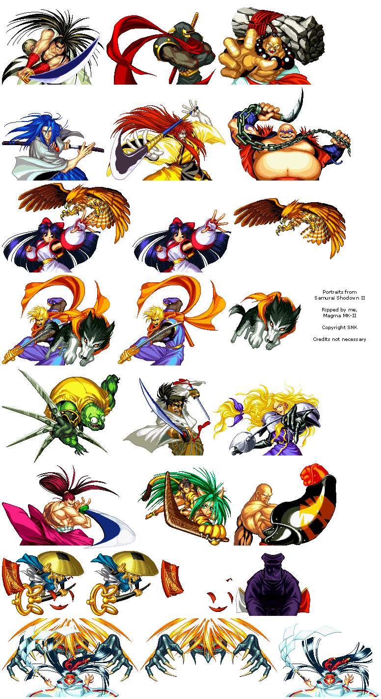 Samurai Shodown 2 - Portraits