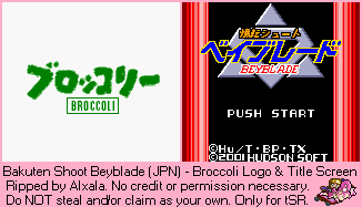Bakuten Shoot Beyblade (JPN) - Broccoli Logo & Title Screen