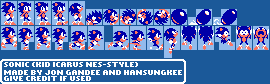 Sonic the Hedgehog Customs - Sonic (Kid Icarus NES-Style)