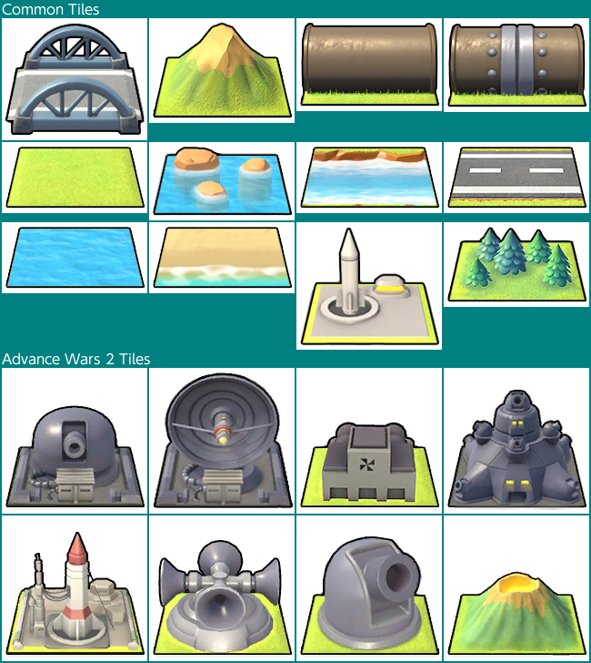 Advance Wars 1+2: Re-Boot Camp - Map Icons - Common Tiles