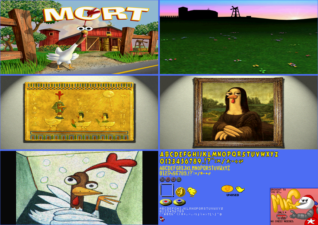 Mort the Chicken - Title Screen, Menus, Fonts, & HUD