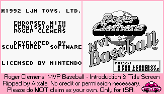 Roger Clemens' MVP Baseball - Introduction & Title Screen