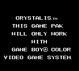 Crystalis - Game Boy Error Message