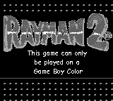 Rayman 2: The Great Escape - Game Boy Error Message