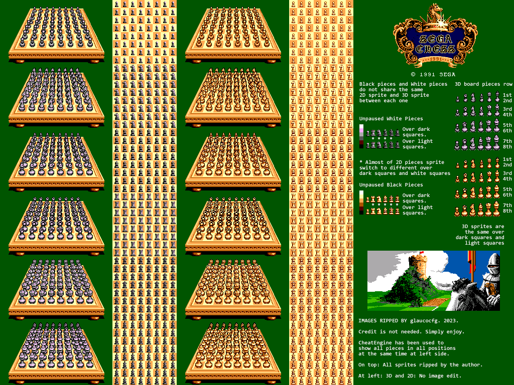 Chess Pieces (2D and 3D)