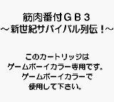 Kinniku Banzuke GB3 Shinseiki Survival Retsuden! (JPN) - Game Boy Error Message