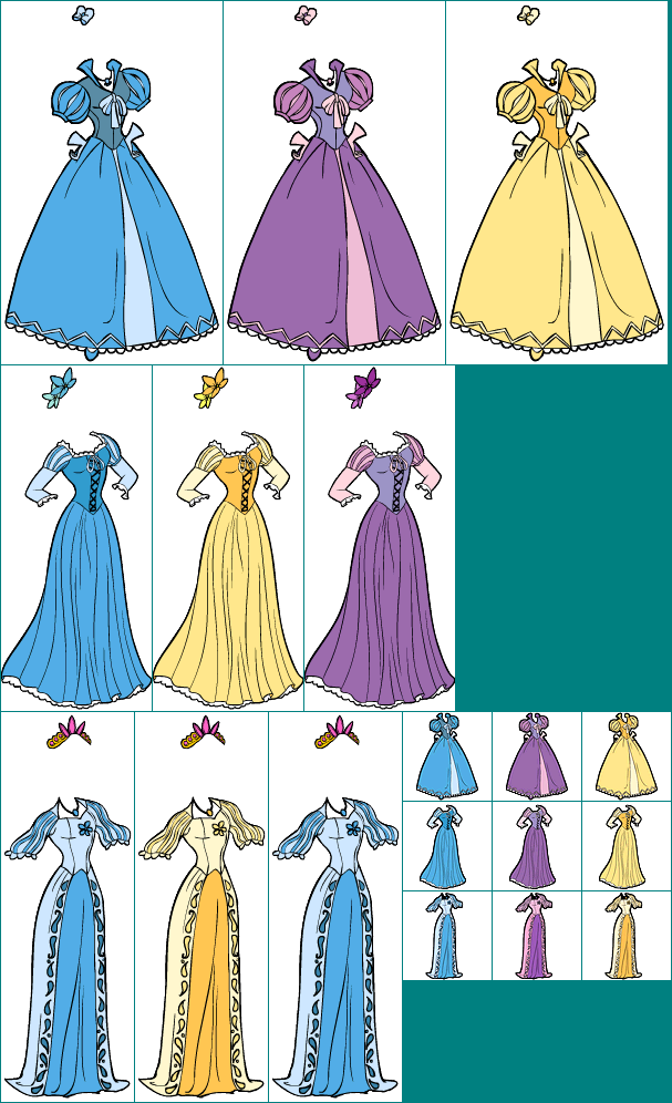 Rapunzel's Dresses