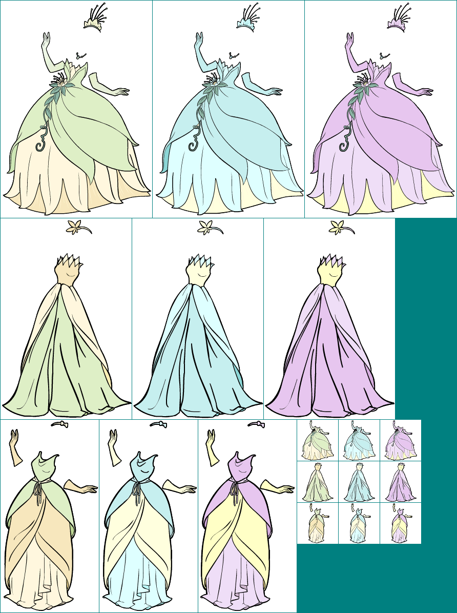 Tiana's Dresses