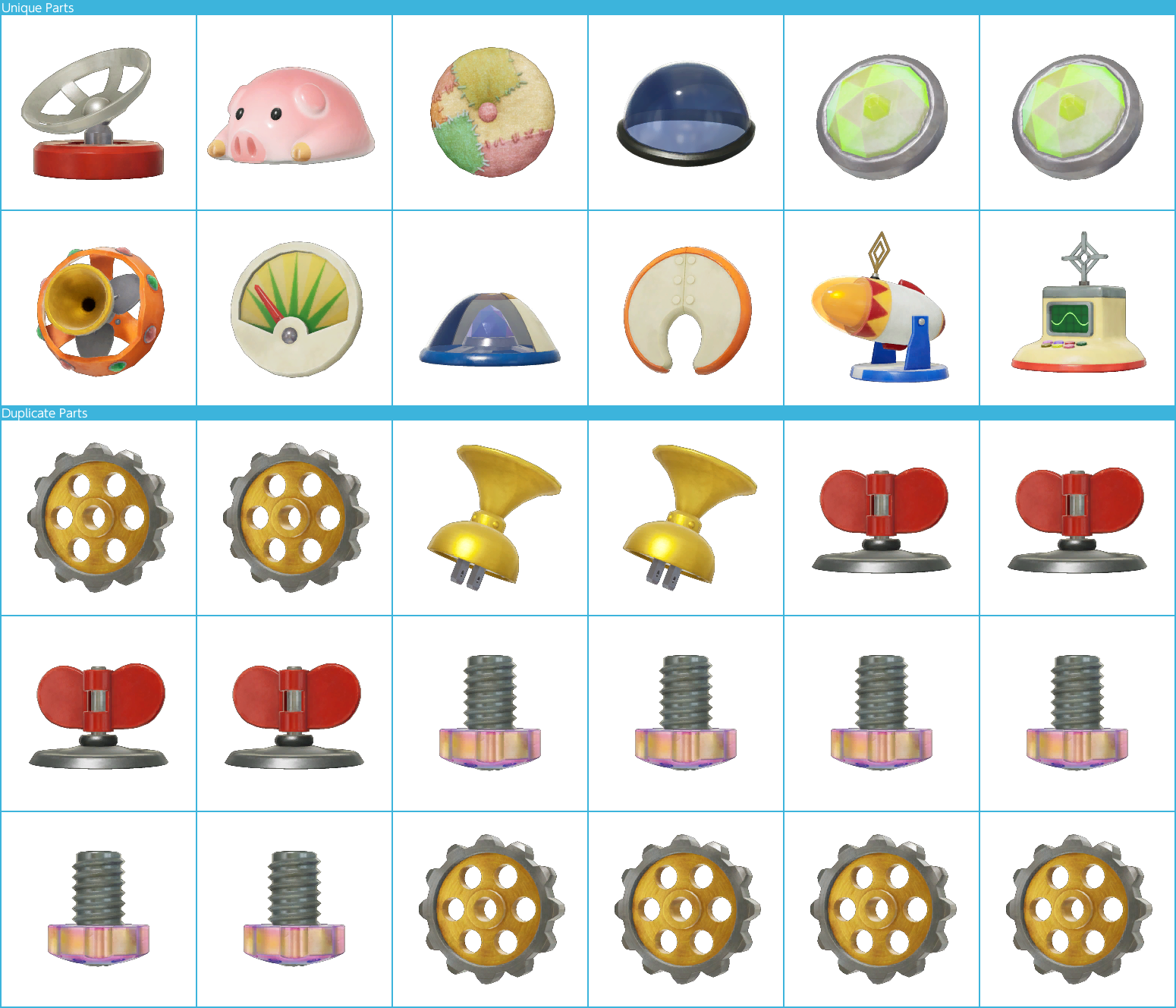 Pikmin 4 - Ship Part Icons